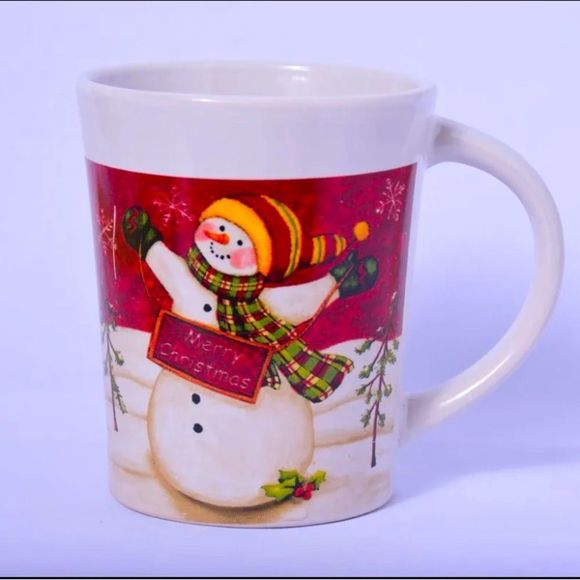 ROYAL NORFOLK Holiday Merry Christmas SNOW MAN Frosty14 OZ Coffee Mug Cup - Picture 3 of 10